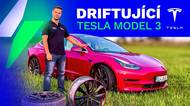 Tesla Model 3 na polygonu: Dá se s elektromobilem driftovat?